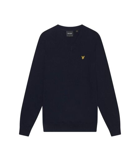 Pull à col v en coton mérinos pour hommes marine foncée Lyle & Scott Lyle & Scott