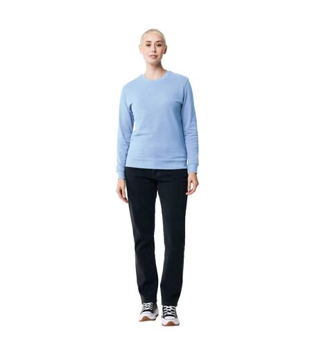 Unisex adult zion recycled cotton crew neck sweatshirt sky blue Iqoniq