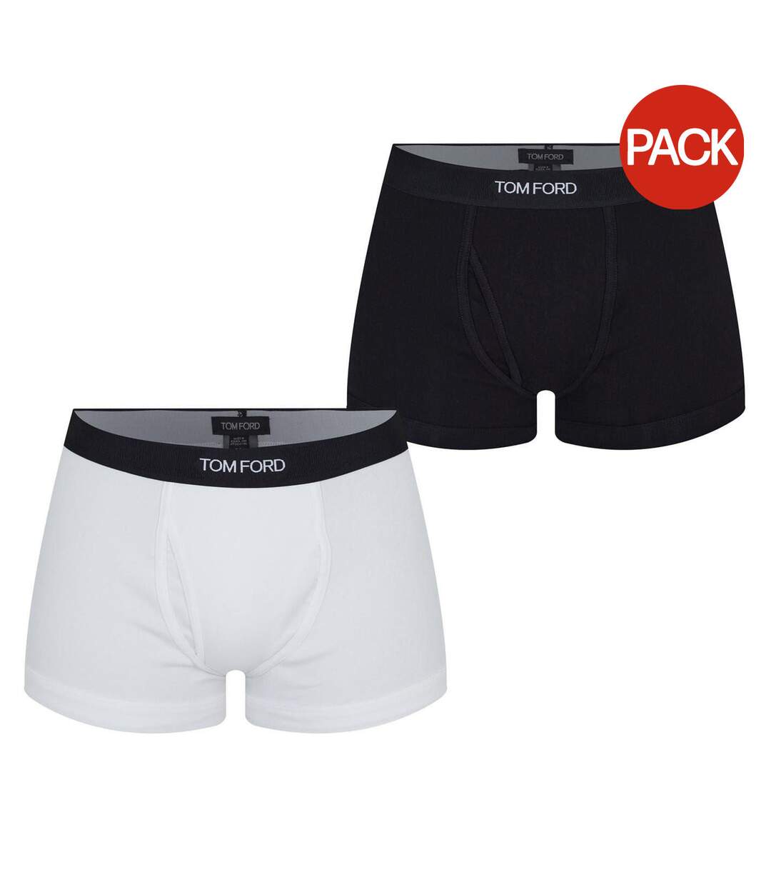 Lot De 2  Boxers Motif/style Logo Homme Noir Blanc Tom Ford-1