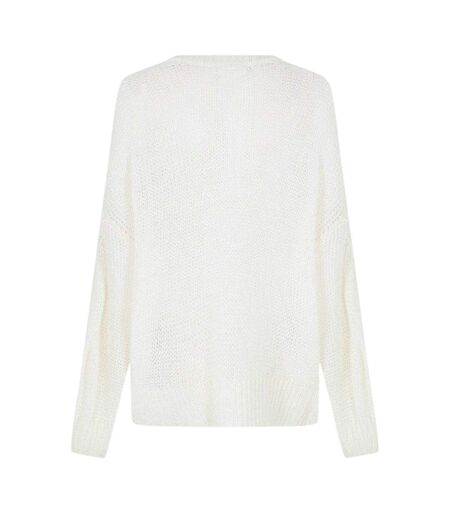 Pull Motif/style Maille Torsadée Femme Crème Jack Wills