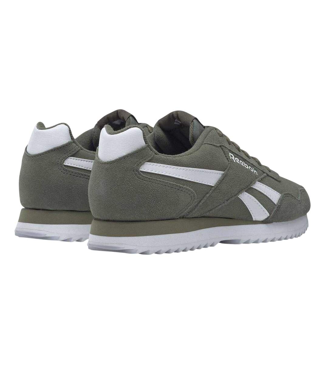 Mens Royal Glide Ripple Suede Trainers Hunter Green White Reebok-2