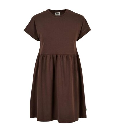 Robe t-shirt empire valance femme marron Urban Classics