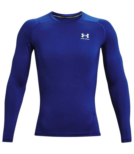 Mens Heatgear Base Layer Top Royal Blue White Under Armour