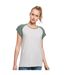 T-shirt Femme Gris Clair Vert Urban Classics-3