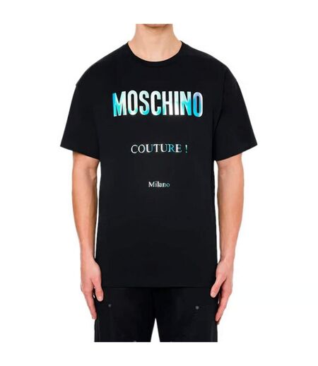T-shirt Motif/style Réfléchissant Couture Homme Noir Moschino