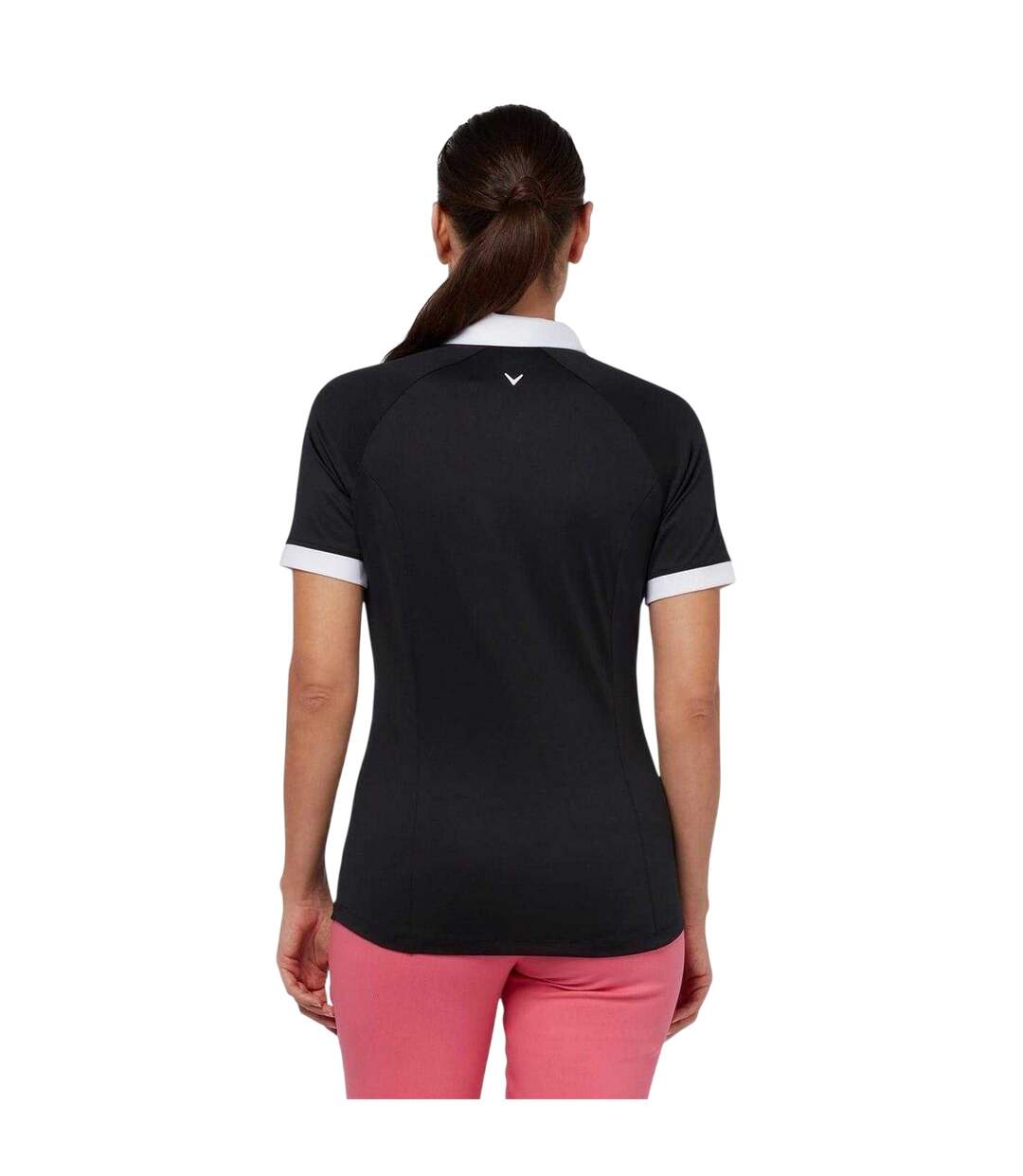 Polo Manches Raglan Femme Noir Callaway-3