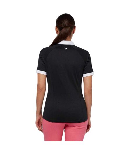 Polo Manches Raglan Femme Noir Callaway