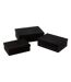 Lot de 3 Boîtes de Rangement Vaughn 36cm Noir-1