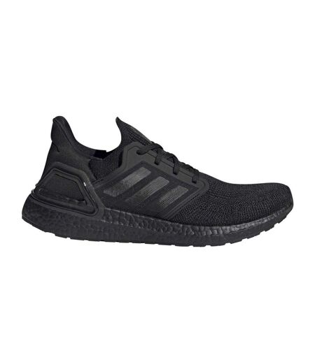 Mens Ultraboost Stripes Lace Up Trainers Black Solar Red Adidas