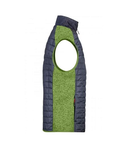 Veste Sans Manches Homme Jaune Vif Anthracite Chiné James And Nicholson
