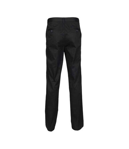 Womens/ladies flat fronted trousers black Henbury