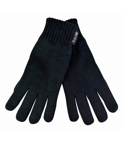 THMO Mens Fleece Lined Thermal Knit Gloves S/M
