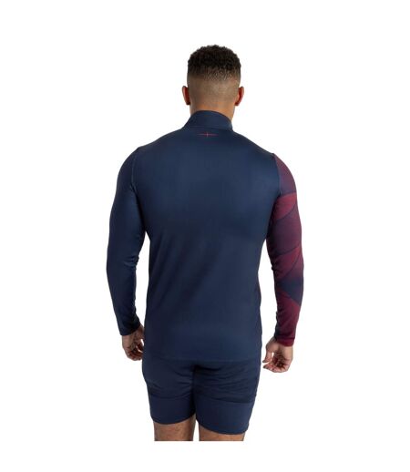 Umbro Mens 23/24 England Rugby Warm Up Midlayer (Navy Blazer/Tibetan Red) - UTUO1623