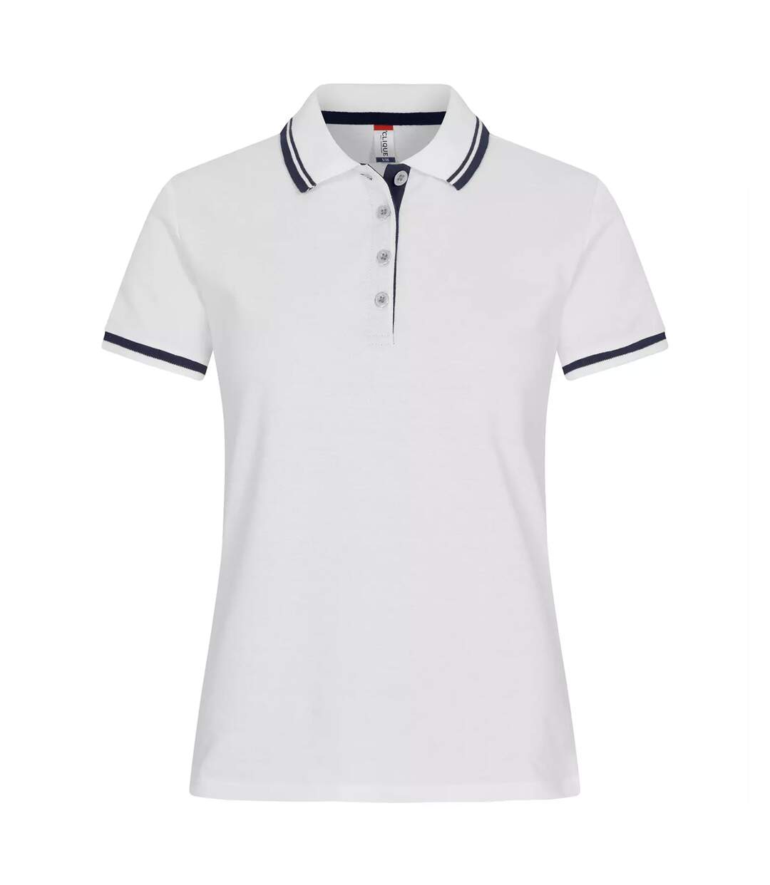 Womens/ladies Astoria Polo Shirt White Clique-1