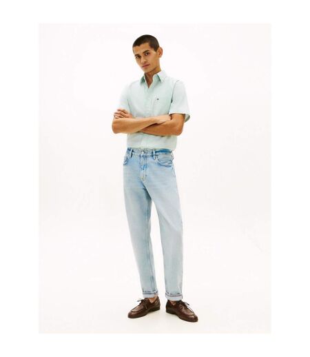 Chemise Manches Courtes Homme Menthe Tommy Hilfiger