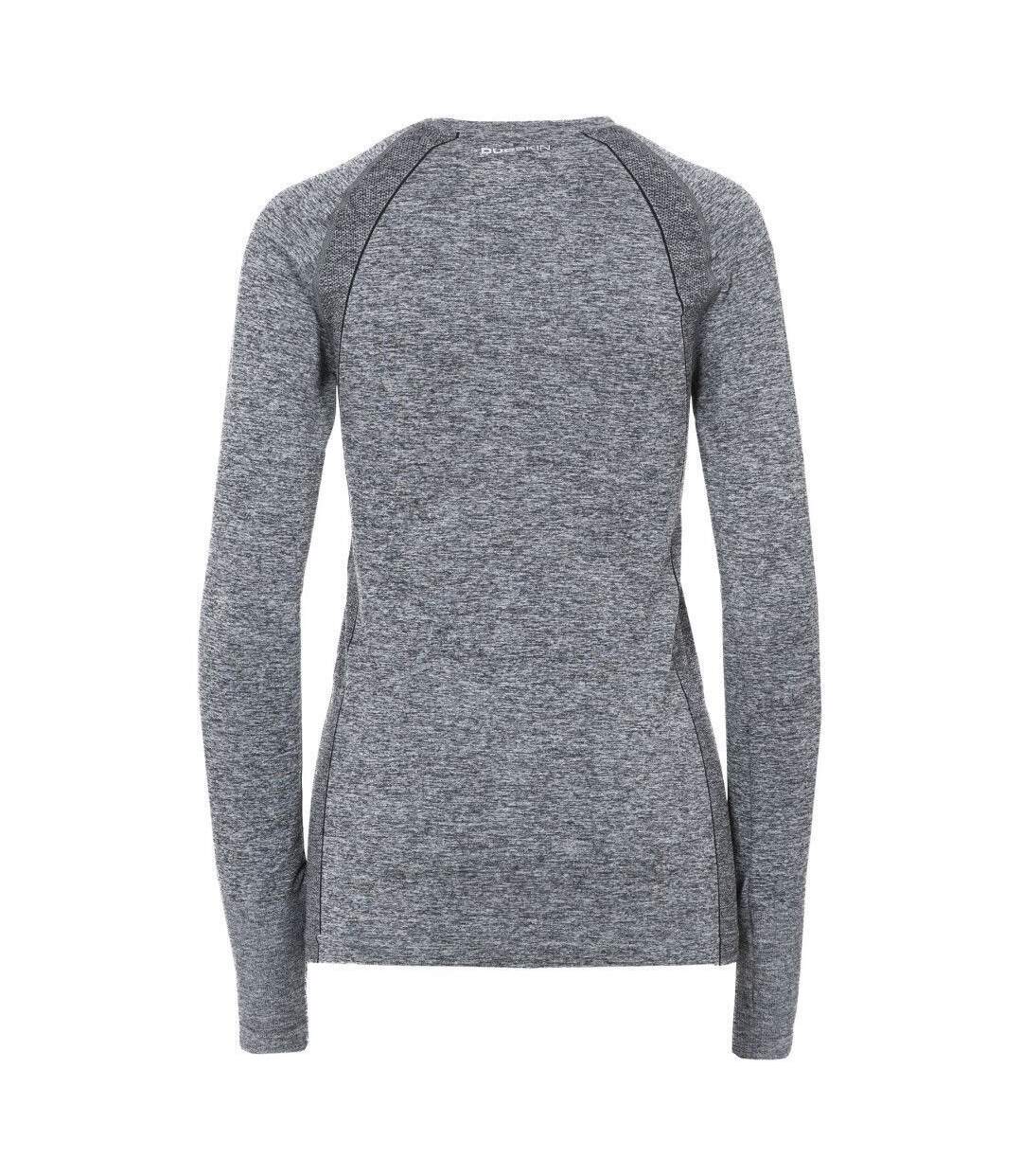 T-shirt de sport welina femme noir chiné Trespass-2