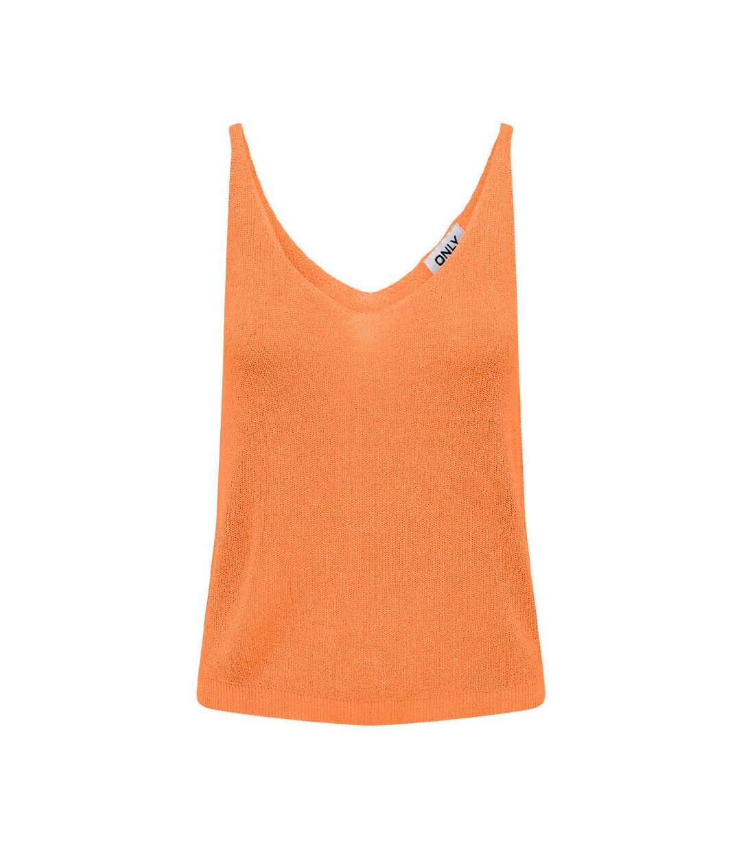 Débardeur orange femme only shina sl glitter-1