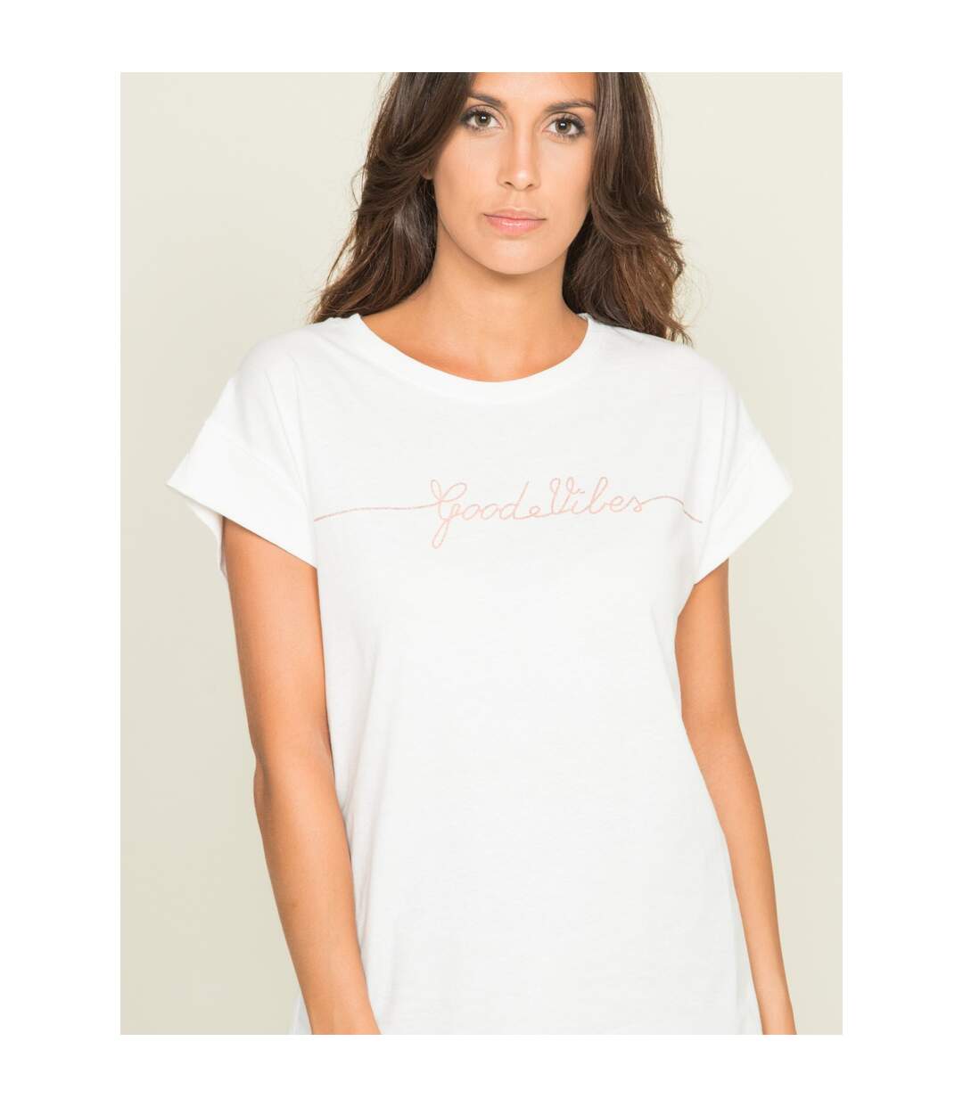 T-shirt col rond message FIBES - Dona X Lisa-3