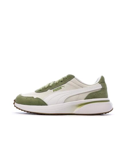 Baskets blanc/kaki femme puma r78 glance