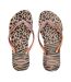 Tongs Motif/style Imprimé Animal Coupe Cintrée Femme Noir Jaune Or Havaianas-3