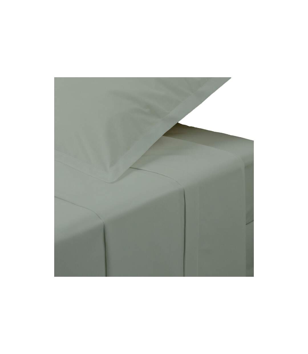 Drap Housse 2 Personnes Percale 180x200cm Vert Tilleul-2