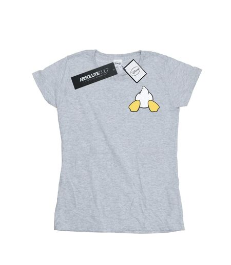 Disney T-shirt en coton imprimé Donald Duck à l'envers (Gris sportif) - UTBI32533
