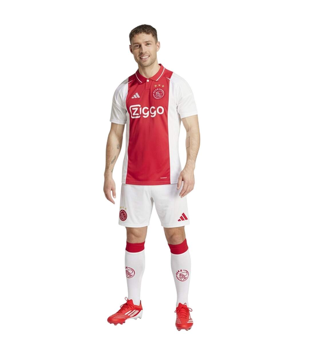 Maillot Domicile Motif/style Ajax Amsterdam Homme Blanc Adidas-1