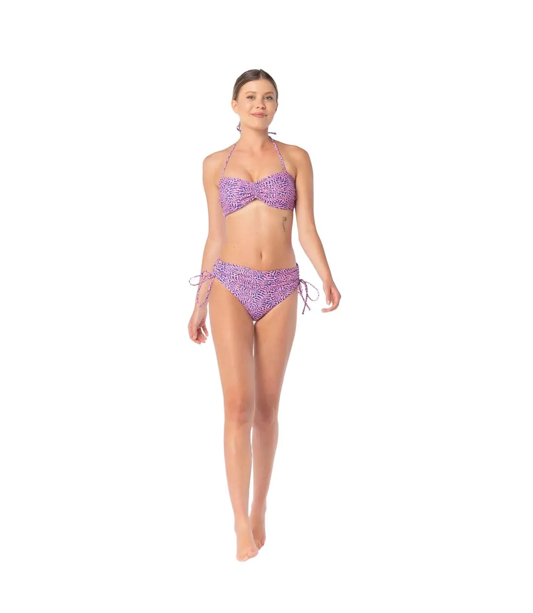Haut De Maillot De Bain Style Corail Samae Femme Rose Bleu Aquawave-4