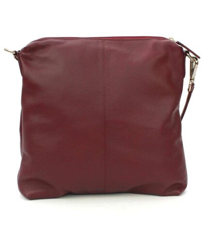 Eastern Counties Leather Womens/Ladies Leona Ruched Leather Purse (Merlot) (One Size) - UTEL429