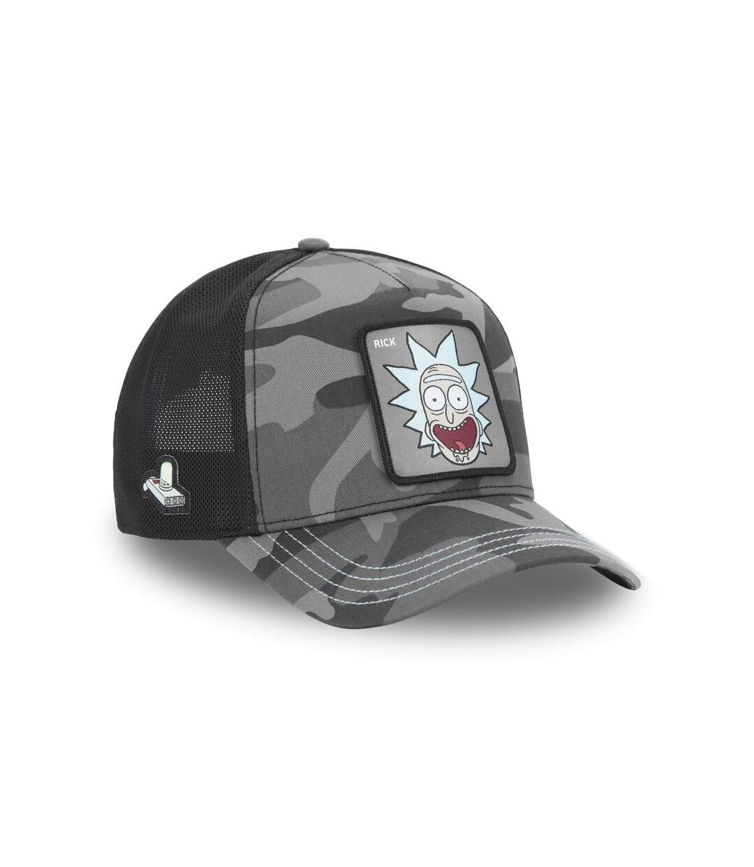 Casquette trucker premium en sergé de coton Rick & Morty Black Camo Capslab-4