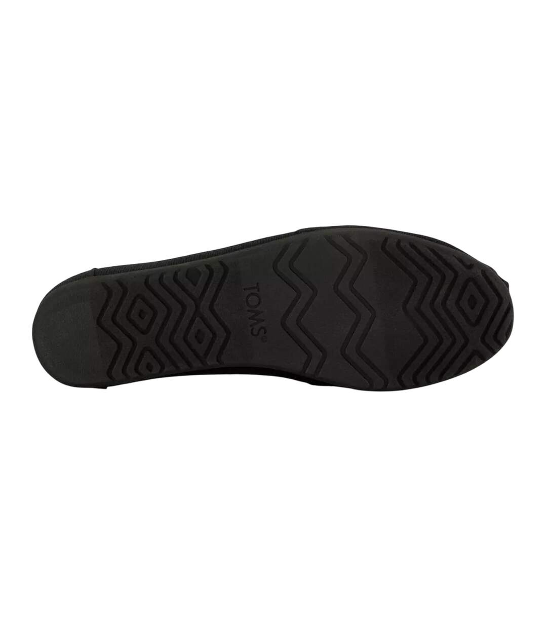Womens/ladies Alpargata Ballet Flats Black Toms-4