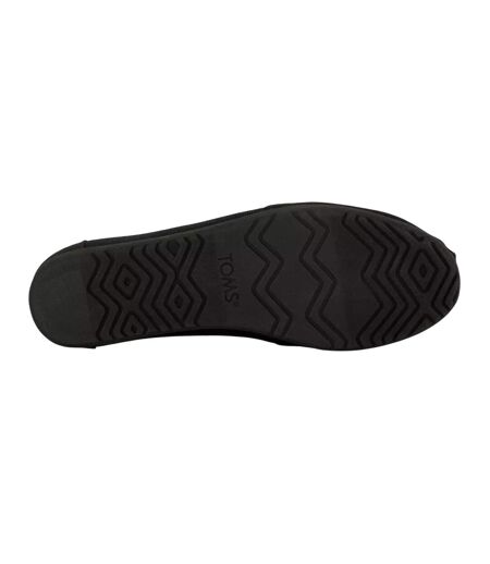 Womens/ladies Alpargata Ballet Flats Black Toms