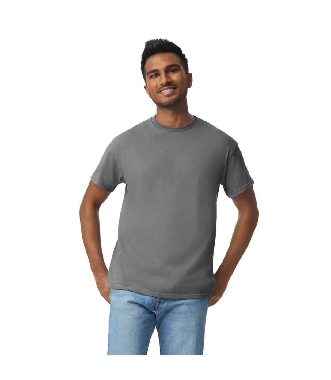 T-shirt Adulte Graphite Chiné Gildan-1
