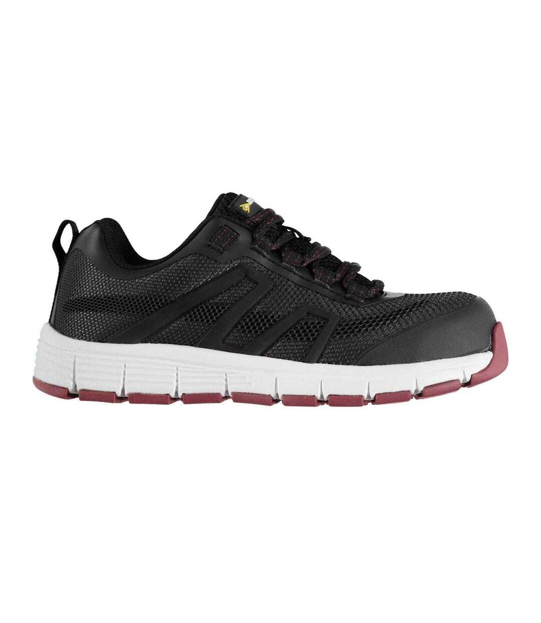 Womens/ladies Maine Sb Steel Toe Cap Safety Shoes Black Fuchsia Dunlop-1
