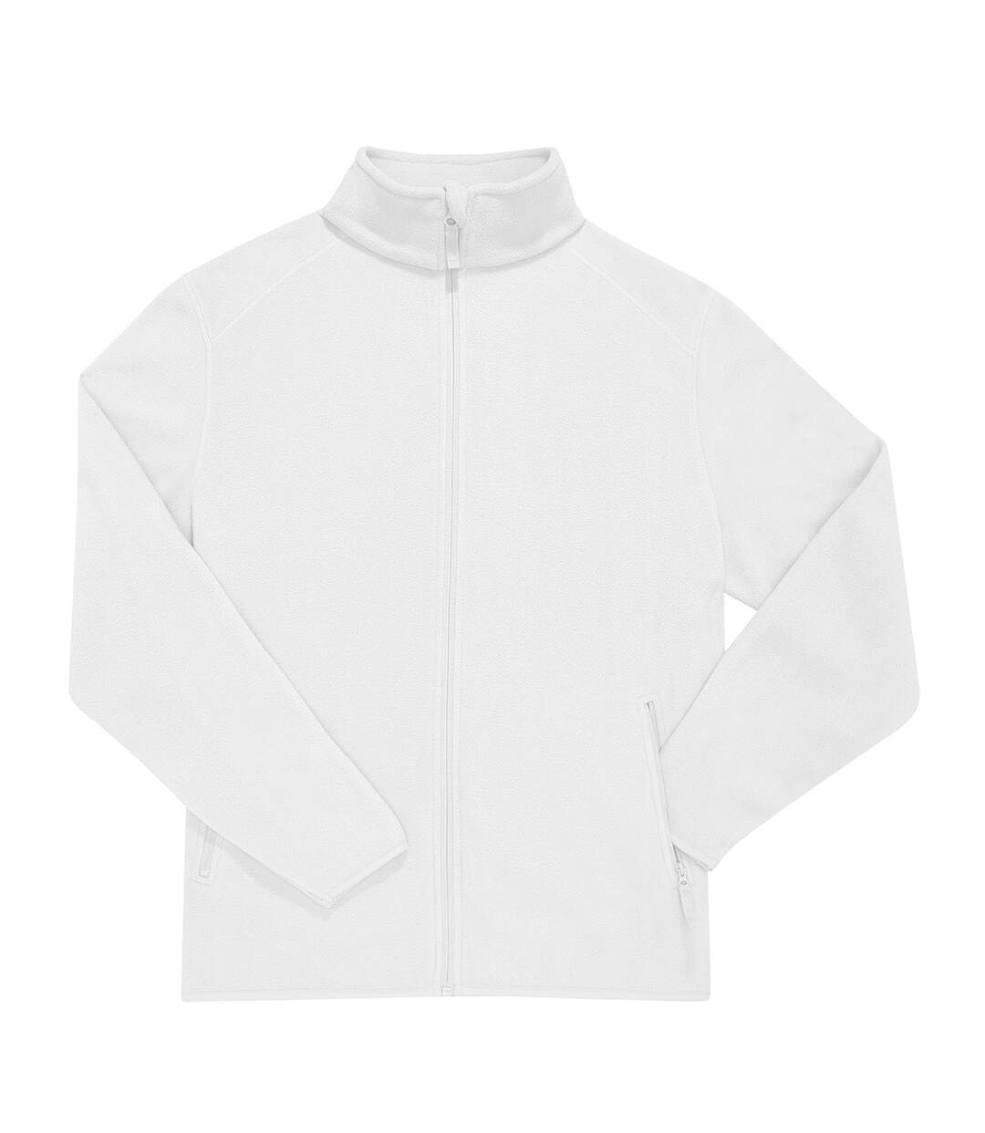 Unisex adult reset polar fleece jacket white B&C-1