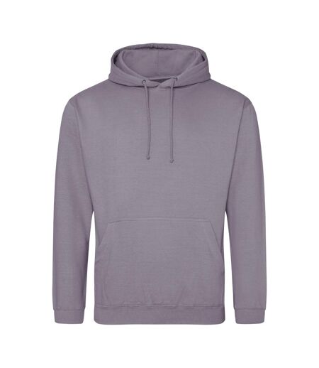 Mens college hoodie dusty lilac Awdis