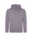 Mens college hoodie dusty lilac Awdis