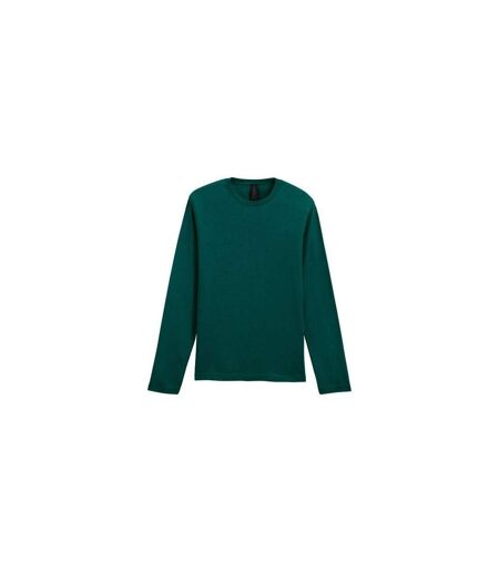 Mens Soft Style Long Sleeve T-shirt Fan Marine Green Gildan