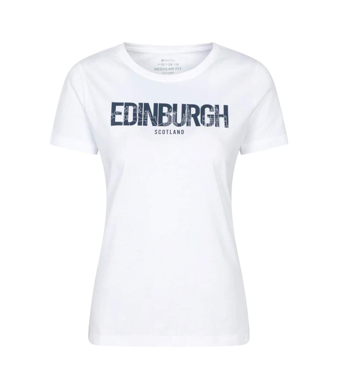 Womens/ladies Edinburgh Relaxed Fit T-shirt White Mountain Warehouse-1