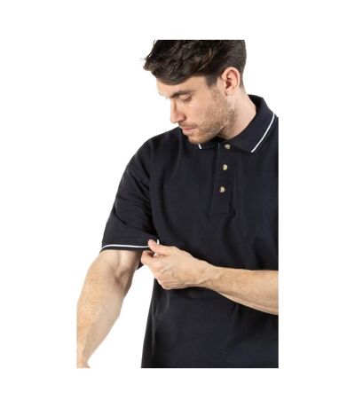 Polo À Manches Courtes  St. Mellion Pour Homme Bleu Marine Blanc Kustom Kit