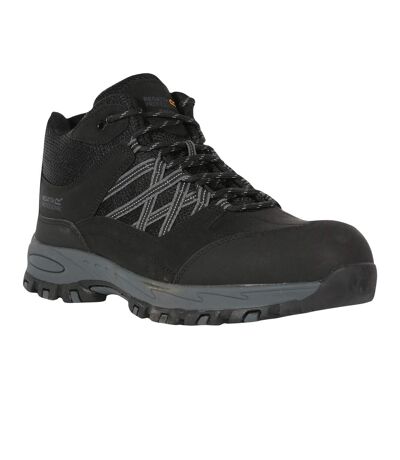 Mens Sandstone Safety Boots Black Granite Regatta