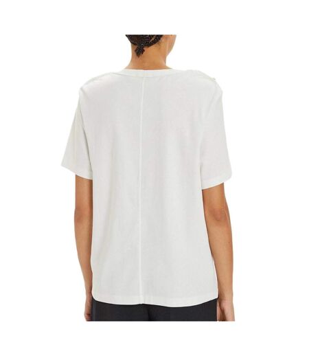 T-Shirt blanc femme tommy hilfiger reg stripe gold - l