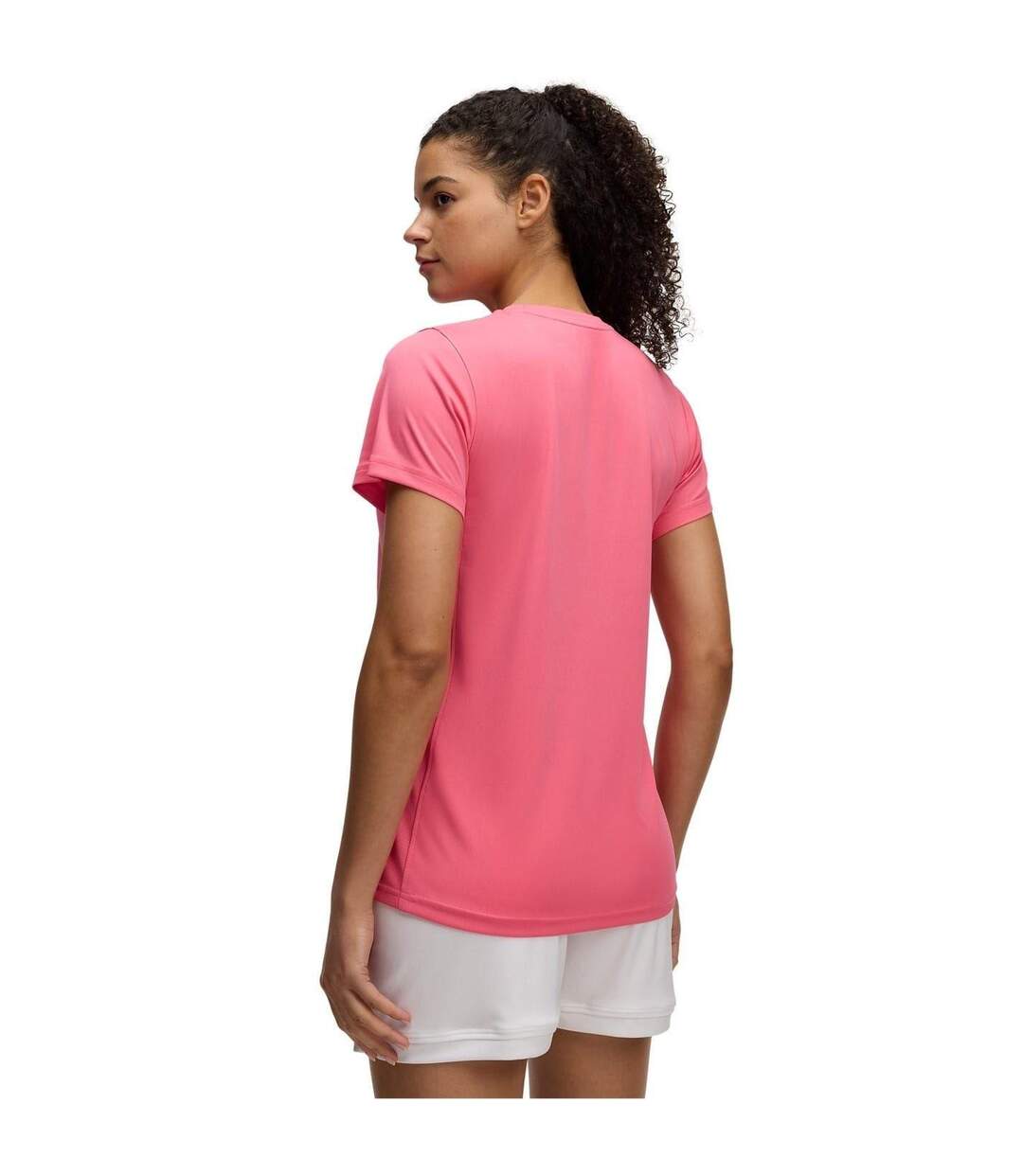 T-shirt Entraînement Challenger Femme Rose Blanc Under Armour-2