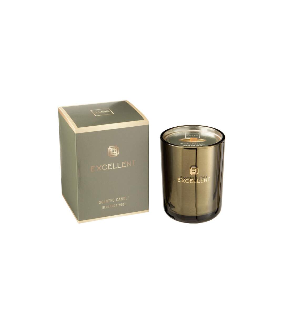 Bougie Parfumée Excellent 12cm Bergamot Wood Vert-1