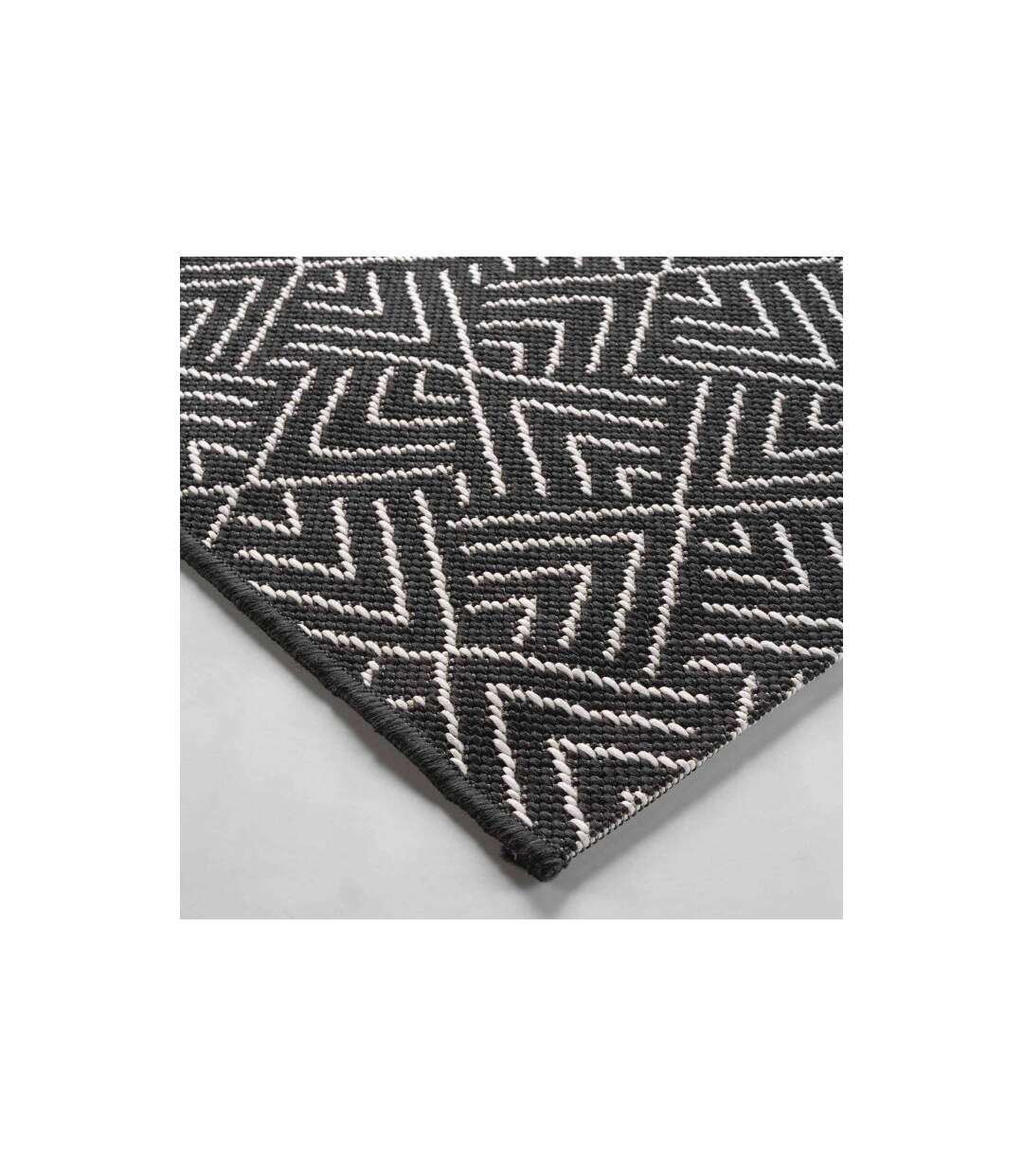 Tapis Tissé Déco Aztek 120x170cm Noir-2