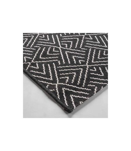 Tapis Tissé Déco Aztek 120x170cm Noir