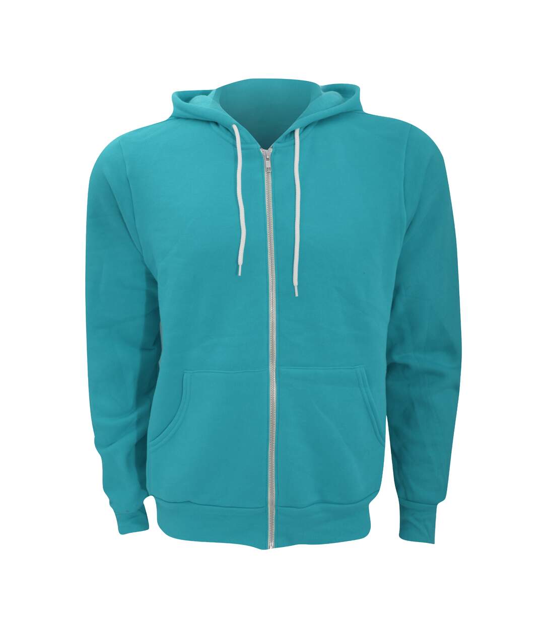 Canvas Unisex Zip-up Polycotton Fleece Hooded Sweatshirt / Hoodie (Teal)