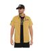 Chemise homme manches courtes en popeline patch et print dos Derek Vondutch-1