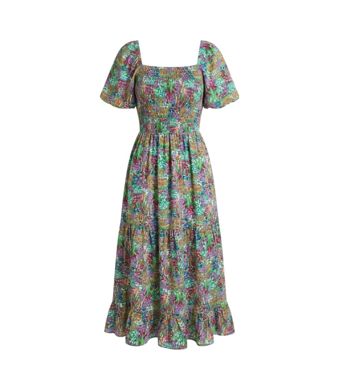 Womens/ladies Garden Polyester Frill Hem Summer Midi Dress Multicoloured AX Paris-2