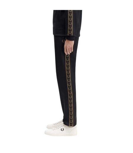 Mens Taped Jogging Bottoms Black Fred Perry